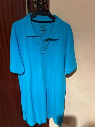 Polo SMOG Slim Fit Azul Talla XL