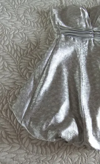 Vestido de fiesta plateado