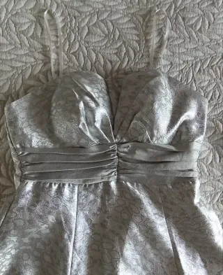 Vestido de fiesta plateado