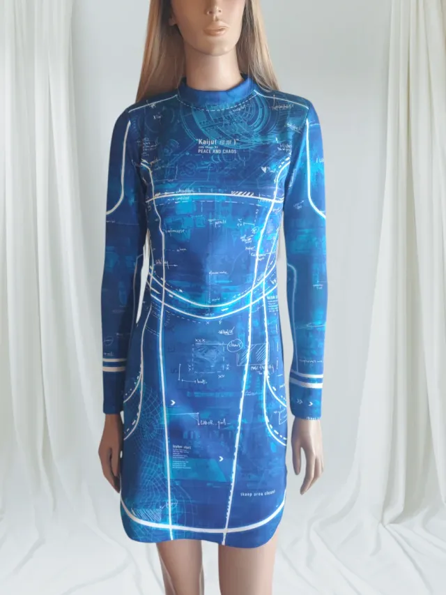 Vestido Peace+Chaos azul estelar Talla M/L