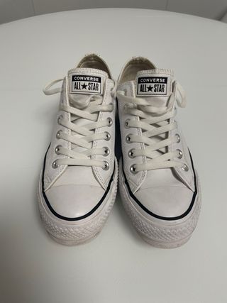 Converse Piel Blancas Originales Talla 37