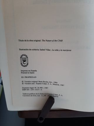 El niño hoy. Desarrollo humano y familia.