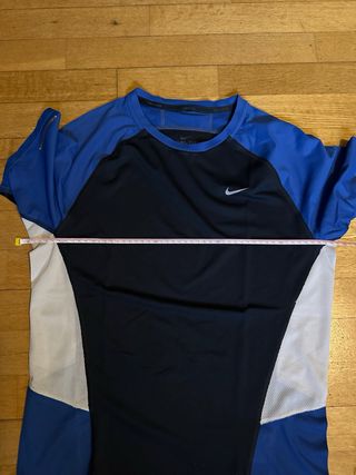 Camiseta Nike Hombre Azul, Blanca y Negra talla S