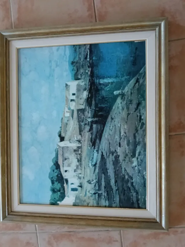 Cuadro Pintura Paisaje Marino