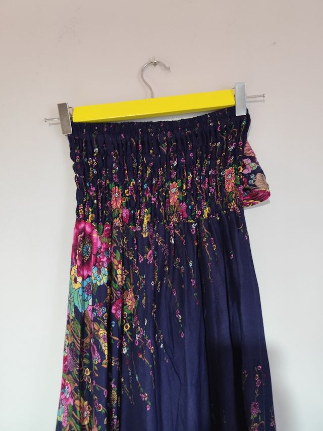 Vestido palabra de honor estampado floral T.M