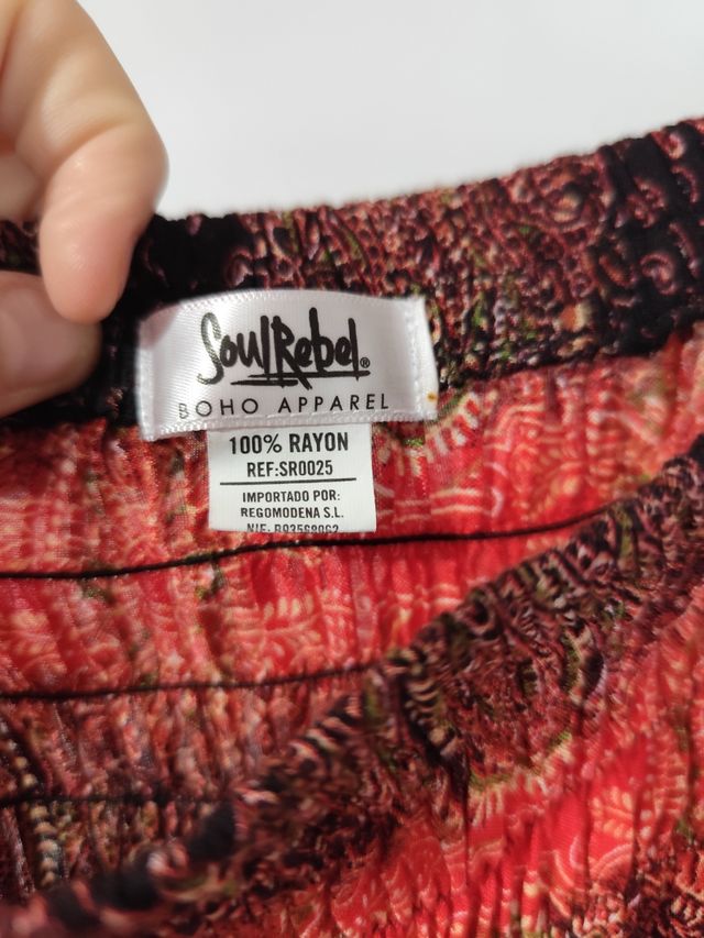 Vestido palabra de honor estampado M