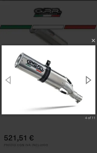 Tubo GPR Inox M3 125cc