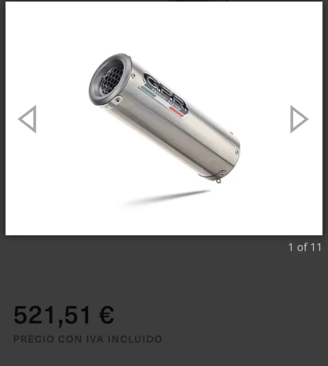 Tubo GPR Inox M3 125cc