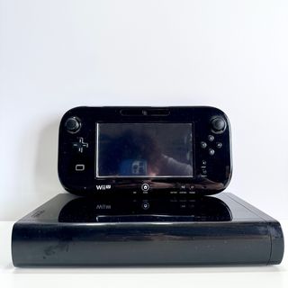 Nintendo Wii U Console Nera+Paddone+cavi