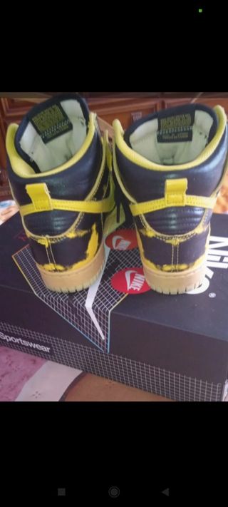 Nike Sneakers Alte Unisex Nero Giallo