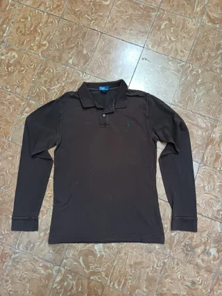 Polo Ralph Lauren manga larga marrón vintage 00s