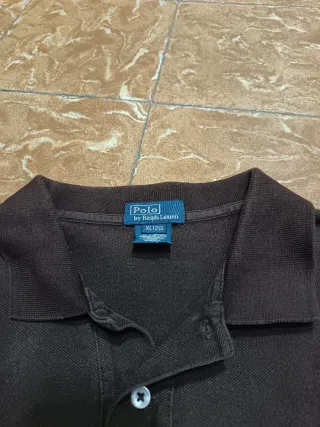 Polo Ralph Lauren manga larga marrón vintage 00s