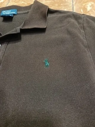 Polo Ralph Lauren manga larga marrón vintage 00s