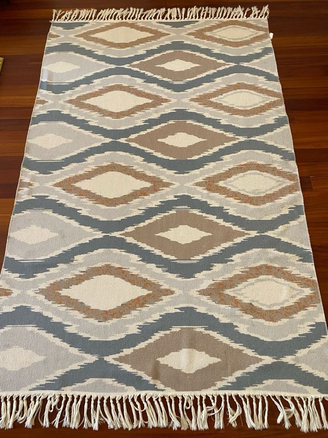 Alfombra de tela con diseño ikat