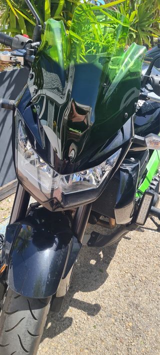 Kawasaki Z750 Negra y Verde