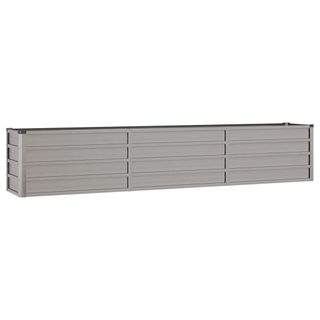 Arriate Acero Galvanizado Plateado 320x80x45cm