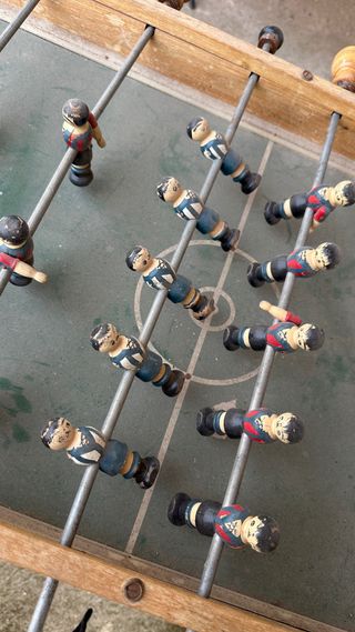 Futbolín antiguo plegable