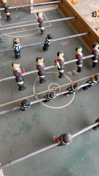 Futbolín antiguo plegable