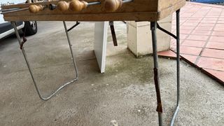 Futbolín antiguo plegable