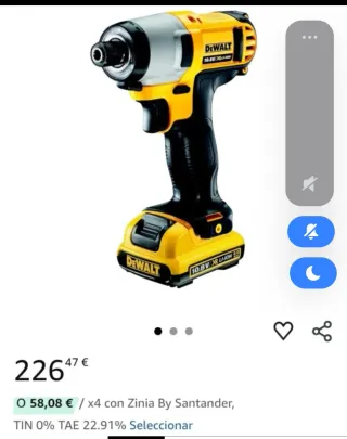 Atornillador de Impacto DeWalt DCF815 + Batería