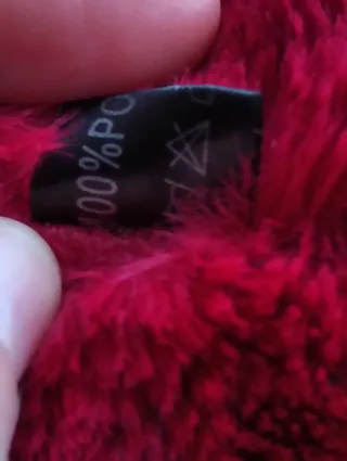 Bufanda de pelo roja Mujer 