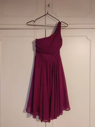 Vestido fiesta color berenjena  talla S (40)