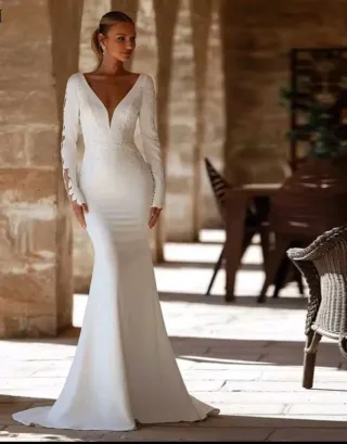 Vestido de Novia Blanco Elegante