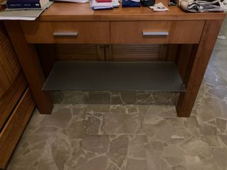 Consola aparador madera y cristal