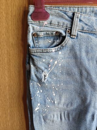 Calça ganga homem/mulher manchada