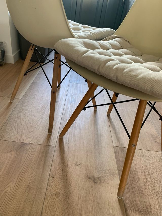 Sedie da pranzo con cuscini (2 unità)