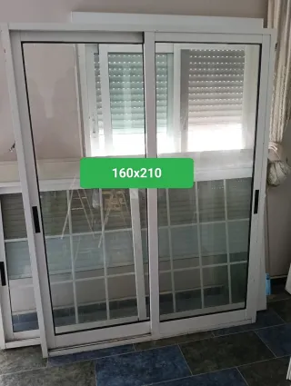 Ventana Balconera Aluminio 160x210