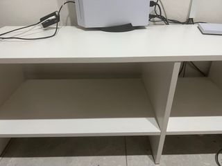 Mueble TV IKEA Negro/Blanco Metal/Madera