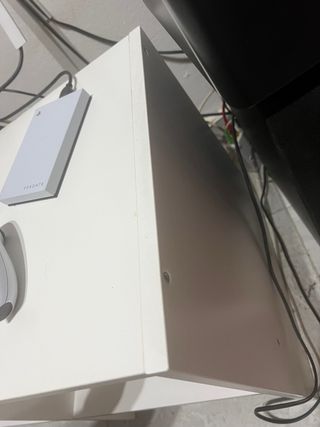 Mueble TV IKEA Negro/Blanco Metal/Madera