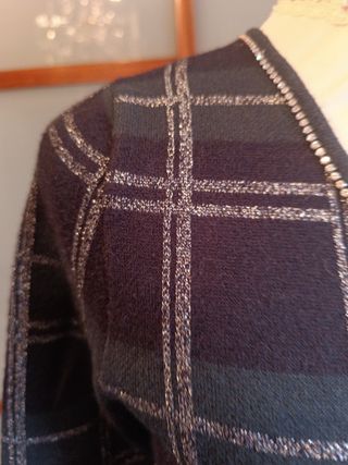 Conjunto lana cuadros mujer