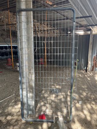 Puerta Hierro Malla Galvanizada