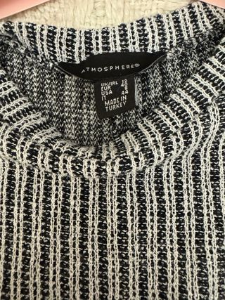 Vestito a righe Atmosphere bianco e grigio