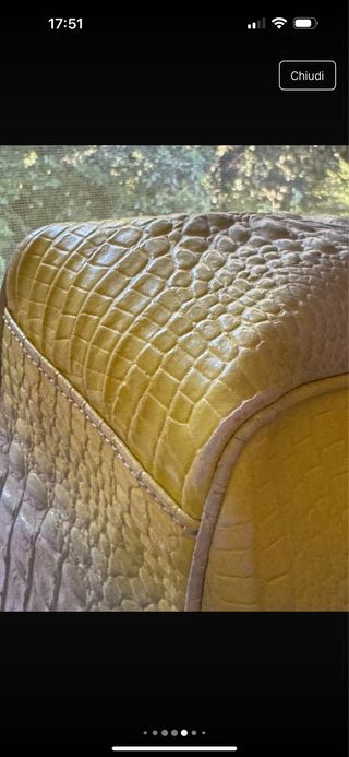 Borsetta vera pelle stampa cocco