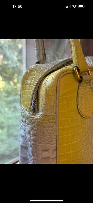 Borsetta vera pelle stampa cocco