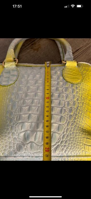 Borsetta vera pelle stampa cocco