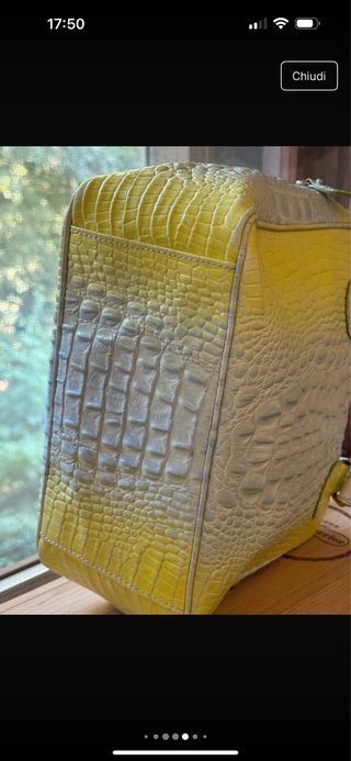 Borsetta vera pelle stampa cocco