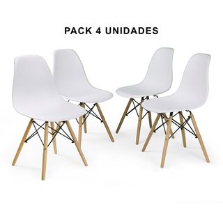 Pack 4 Sillas Patas Madera (montaje fácil)