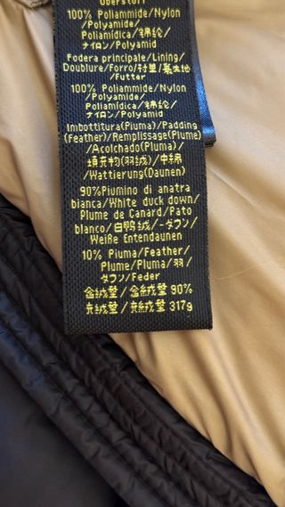 Blauer plumífero mujer negro interior camel XL