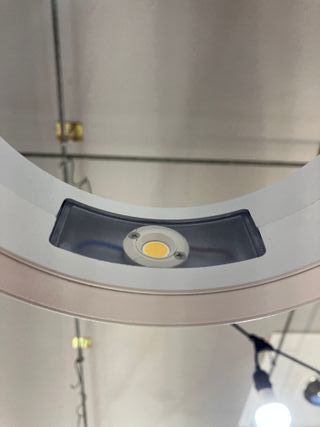 Lampada parete Led cerchio metallo bianco IP65