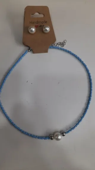 Colgante perla y pendientes regalo