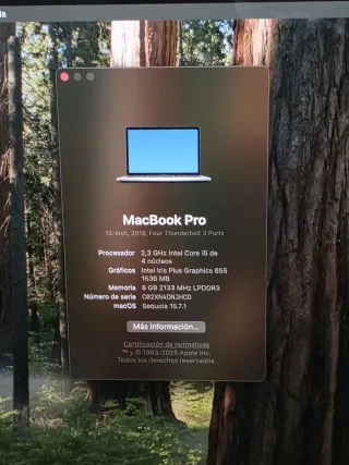 MacBook Pro 13 2018 Intel Core i5 8GB RAM