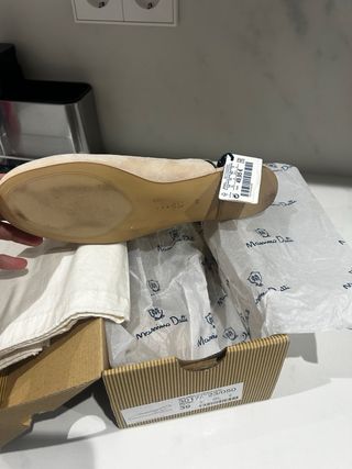 Bailarinas destalonadas Massimo Dutti Beige