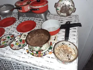 Juego de cocina de juguete metal años 70 ver fotos