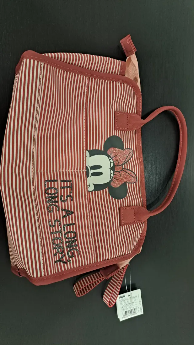 Bolsa de aseo Minnie Mouse rayas