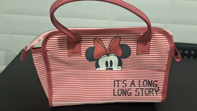 Bolsa de aseo Minnie Mouse rayas