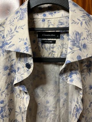 Camisa estampada floral hombre